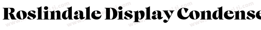 Roslindale Display Condensed Bold字体转换